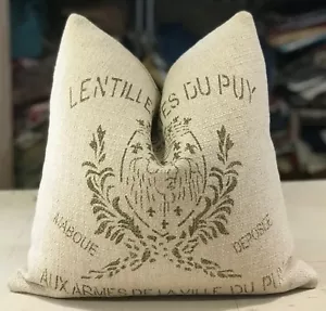 ONE RESTORATION HARDWARE PATINA "DU PUY" FRENCH GRAIN SACK CUSTOM PILLOW - Picture 1 of 2