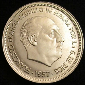 Gutse Franco > 1, 50 Pesetas 1957 60, Plus, Brillant Original, Sans Circulaire - Picture 1 of 2