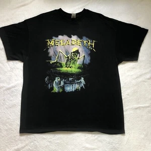 Camisa Megadeth Contaminada 1989 RePro Hombre’s 2XL Heavy Metal Negra Manga Corta - Imagen 1 de 5