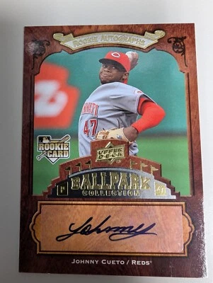 JOHNNY CUETO 2008 UD BALLPARK COLLECTION AUTO ROOKIE RC #134 - Image 1 of 2