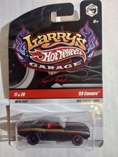 Hot Wheels 🔥 Larry's Garage '69 Black Camaro Real Riders Chase 2009 1969 1:64