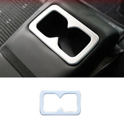 Para Nissan Sentra 2013-2019 Plata Mate Portavasos de Agua Trasero Marco Cubierta Borde Foto 1 de 4