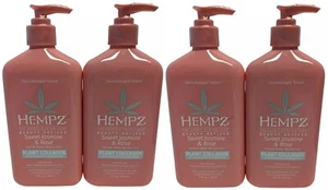 4 Hempz Sweet Jasmine And Rose Moisturizer Lotion 17oz Each Plant Collagen - Picture 1 of 2