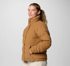 Columbia Women's Ruby Falls Corduroy Novelty Jacket brown M EK41 - Picture 1 of 5