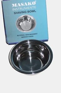 Masako Bandeja de afeitar de acero inoxidable de alta calidad Jabonera Shaving Lotion Bowl - Imagen 1 de 1