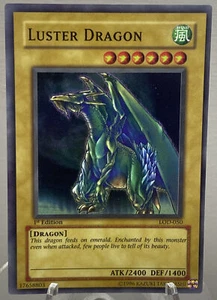 YUGIOH LUSTER DRAGON LOD-050 HOLO 1ST EDITION LP Condition ATK/2400 DEF/1400 - Picture 1 of 2