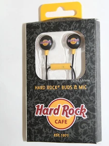 Auriculares intrauditivos Hardrock Café LOGO negros amarillos S M L cojines NUEVO - Imagen 1 de 5