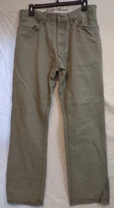 Pantalones/jeans Eddie Bauer para hombre verde caqui/leyenda casual lavado--corte bota--32x32 - Imagen 1 de 6
