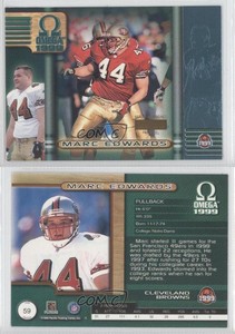 1999 Pacific Omega Platinum Blue Missing Serial Number Marc Edwards #59