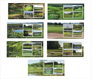 Campi da GOLF dalla GERMANIA 7 FOGLI RICORDO MNH NON FORATI - Foto 1 di 1