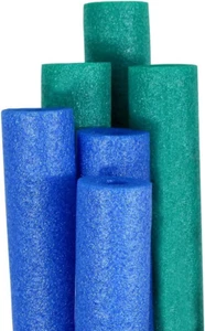 6-Pack Pool Noodles Jumbo, Blue and Teal - Picture 1 of 12