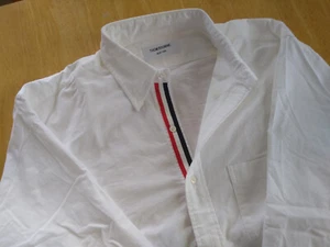 Neu ohne Etikett Thom Browne weiß Oxford-Tuch Button-Down-Kragen Ripsband TB5 16,5-35 - Bild 1 von 6