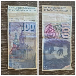 Rare Swiss 100 Francs BANKNOTE (CHF)  1983, PFIX 93S, Pick 57b.2, Legal Tender - Picture 1 of 1