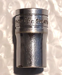 SNAP ON SW414, 1/2" DRIVE, 7/16" "STAR" SOCKET DOUBLE SQUARE, SHALLOW, 8 POINT. - Picture 1 of 8