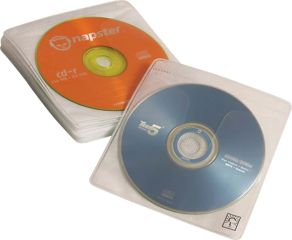 10 Pack Case Logic ProSleeve CD And DVD Sleeves Two Sided 3 Ring Binders - Image 1 of 1