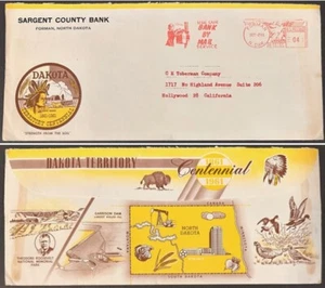 US pictorial meter bank by mail 331198 Forman. N. D. on Dakota Territory Cent *d - Picture 1 of 3