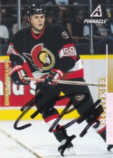 Chris Phillips Autograph 96-97 Pinnacle Senators Rookie Card 