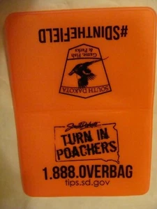 TIPS SD GFP Hunting or Fishing License Holder Orange - Picture 1 of 3