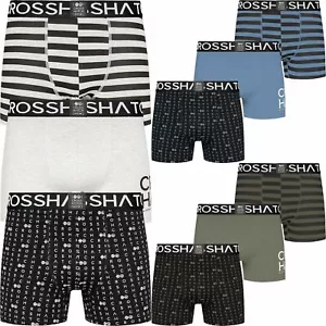 Mens 3 Pack Crosshatch Boxer Shorts Underwear Trunks Gridline Boxers Gift Set - Picture 1 of 4