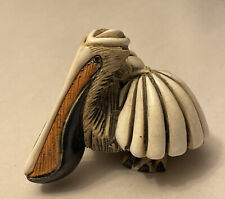Vintage Artesania Rinconada Pelican Bird Figurine Made in Uruguay