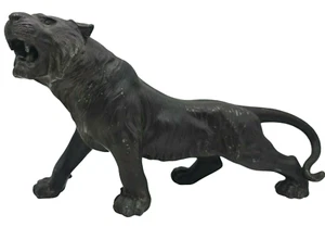 großer Art Deco Tiger in Metallguss welche Legierung? 34,5cm l 20cm hoch 2,2kg - Picture 1 of 5