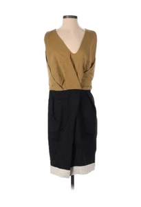 Dries Van Noten Women Tan & Black Casual Dress 40 italian - Picture 1 of 3