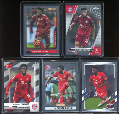 Topps ALPHONSO DAVIES - all Chrome - 5 CARDS INCLUDED - Image 1 of 2