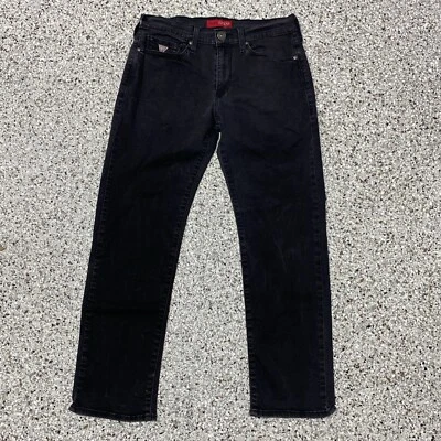 Guess Men's Premium Jeans Lincoln Slim Straight Black Denim 32 x 30 - Image 1 of 4
