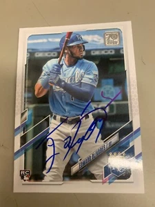 Edward Olivares Signed Card 2021 Kansas City Royals Team Card IP Auto - Picture 1 of 1