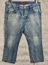 Rock & Republic Neiman Marcus Exclusive Button Fly Jeans Mens Size 40x28 Blue 