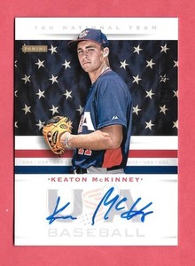 2013 Keaton McKinney Panini USA Baseball Rookie Auto /499