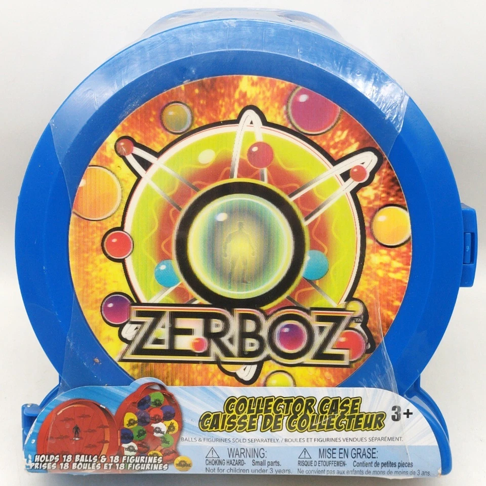 3 Power Rangers Zerboz Figures & Balls Red Collector Carrying Case Holds 18