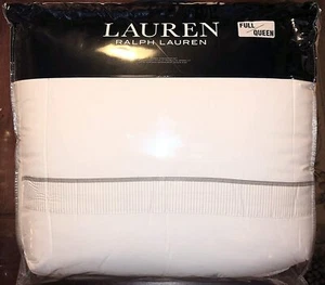 RALPH LAUREN Bright White Coleman Full/Queen Comforter Set (2 matching shams) - Picture 1 of 3