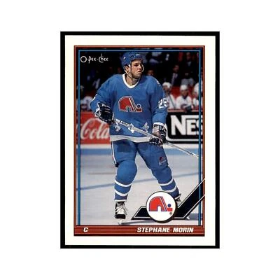 Stephane Morin 1991 O-Pee-Chee #159 Quebec Nordiques Hockey Card NM - Image 1 of 3