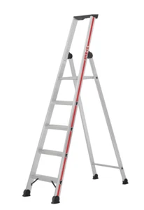 Hymer 4126 Stufenstehleiter mit Plattform einseitig begehbar 3 - 8 Stufen - Bild 1 von 8