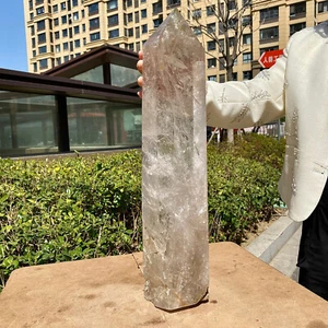 Obelisco de cristal transparente cristal blanco raro 21,2 lb - pilar de cristal natural - Imagen 1 de 13