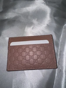 Gucci Pink Leather Micro Guccissima Card Holder New Without Tags - Picture 1 of 3