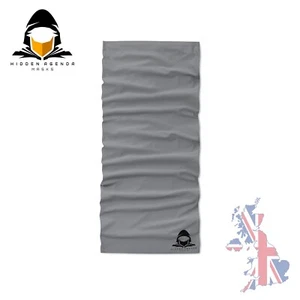 Grey - Snood Face Shield Mask Bandana Neck Sock Seamless Tube Cycling Buff SA Co - Picture 1 of 5