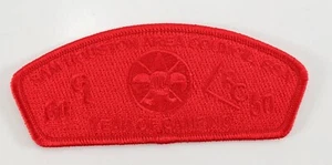Patch spalla vintage Sam Houston SOLID RED Cima Strake Boy Scout BSA CSP - Foto 1 di 4