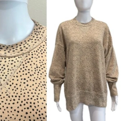 Abercrombie & Fitch Soft A&F Leopard Dot Tunic Sweatshirt Size XS Oversized - Image 1 of 4