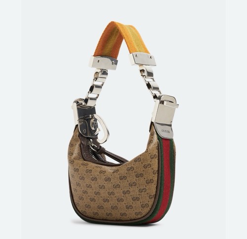 Mini borsa Gucci GG Supreme Web Attache