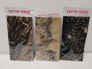 3er Paket Temporäre Tattoo Hülle Nylon/Spandex Strumpf Arm Herren Damen Kinder - Bild 1 von 4