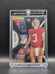 2017 Panini XR C.J. Beathard Triple Laundry Tag Shield Rookie Patch 1/1 - Picture 1 of 2