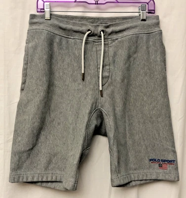 Pantalones Cortos Polo Sport Para Hombre Gris Polar con Logo Bandera - Talla M Foto 1 de 4