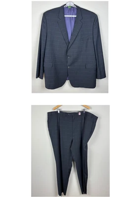 Jack Victor Traje Chaqueta Para Hombre 56L Pantalones 52x31 Gris Ventana Lana Reflex Elástico Foto 1 de 4