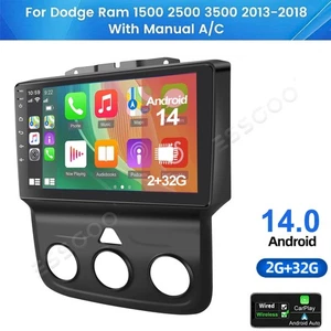 Android 14 Car Stereo for Dodge RAM 1500 2500 3500 2013 2014 2015 2016 2017 2018 - Picture 1 of 13