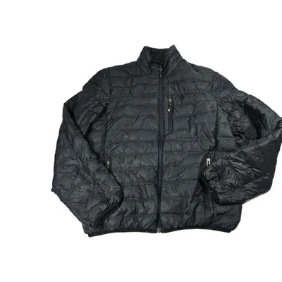 Gerry Jacket Mens Medium Black Blue Down Puffer Packable Lightweight Winter Coat - Image 1 of 4