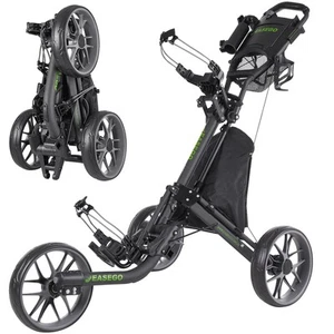 EASEGO Golf Push Cart 3 Wheel : Golf Bag Cart Foldable  W/ Phone/Cup/Umbrella H - Picture 1 of 1