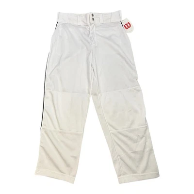 Pantalones de béisbol Wilson calce relajado con tubos para jóvenes niños talla L blancos negros WTA4232 Foto 1 de 4
