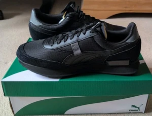 Zapatillas informales con cordones de caña baja PUMA Future Rider Play On - Unisex talla 9 negras - Imagen 1 de 9